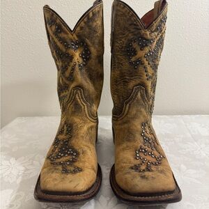 Dan Post Leather Crosswalker Vintage Cowboy Boots - Size 9.5